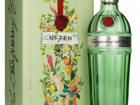 Tanqueray No.10 Gin -  Alive with Freshness  Gift Box, 70 cl Discount