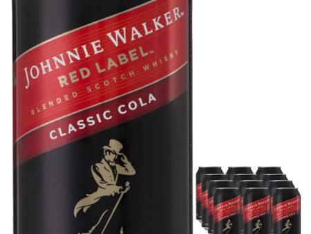 Johnnie Walker Red Label And Cola Premixed Cocktail Can Multipack, 12 x 330 ml on Sale