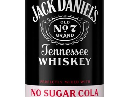 Jack Daniel s Whiskey & Zero Sugar Cola Premix Can, 330 ml Online now