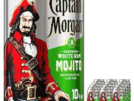 Captain Morgan White Rum Mojito Premixed Cocktail, 12 x 330 ml For Sale