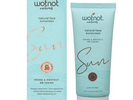 Wotnot Natural Face Sunscreen 30 SPF Untinted BB Cream 60g Supply