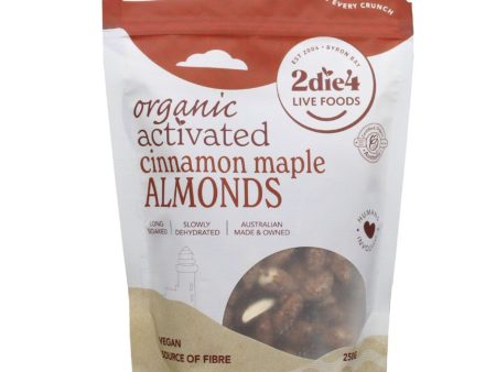 2Die4 Activated Organic Cinnamon Maple Almonds 250g Online Hot Sale