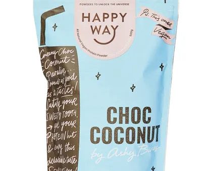 Happy Way Ashy Bines Vegan Protein Powder Choc Coconut 500g Discount