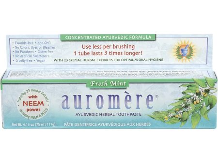 Auromere Mint Toothpaste 117g x 6 Discount