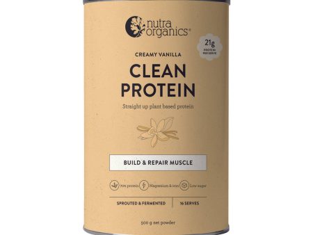 Nutra Organics Clean Protein Creamy Vanilla 500g on Sale