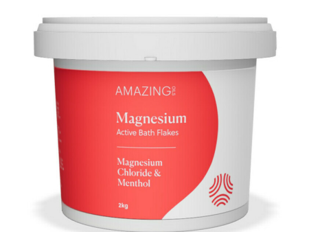 Magnesium Active Bath Flakes Magnesium Chloride & Menthol 2kg Hot on Sale