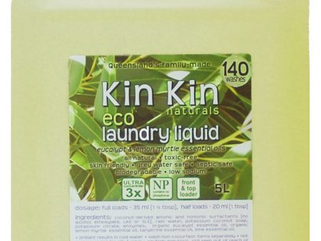 Kin Kin Naturals Eco Laundry Liquid - Euca & Lemon Myrtle 5L Cheap