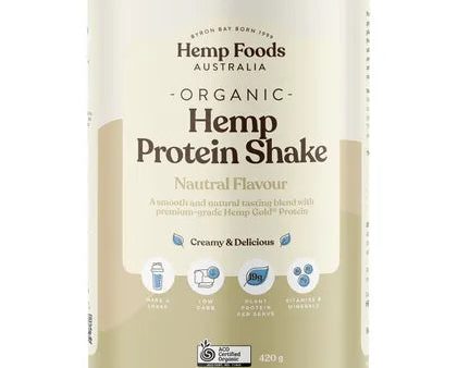 Hemp Foods Australia Organic Hemp Protein Shake Natural 420g Online Sale