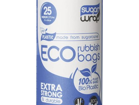 Sugarwrap Eco Rubbish Bags Made from Sugarcane - Medium 27L Supply