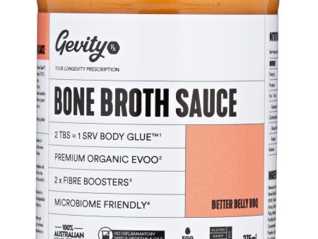 Gevity Rx Bone Broth Better Belly BBQ Sauce 375ml For Discount