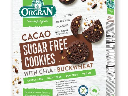 Orgran Gluten Free Cookies Sugar Free Cacao 130g x 7 Hot on Sale