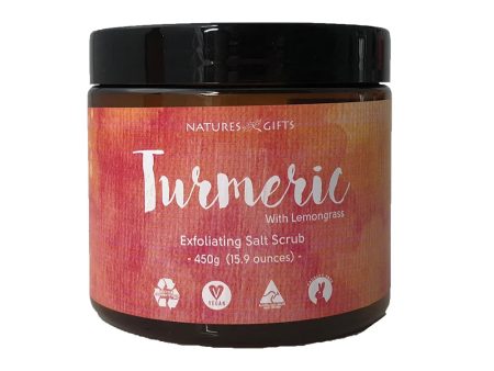 Clover Fields Natural Turmeric Exfoliating Salt Scrub 450g Discount