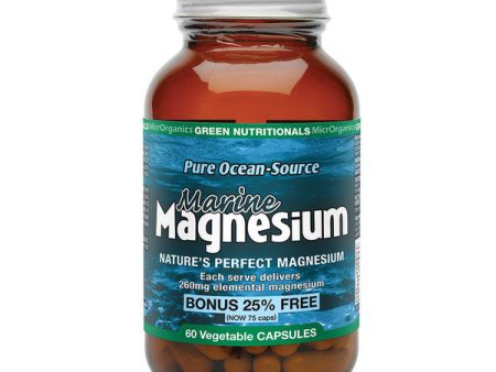 MicrOrganics Green Nutritionals Pure Ocean-Source Marine Magnesium 60 Vegetable Capsules For Discount