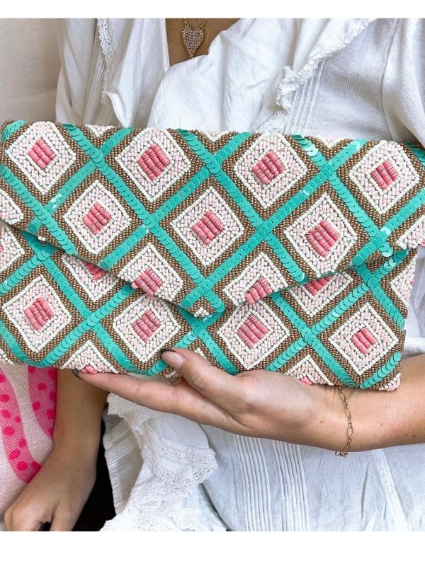 Aztec Beaded Clutch Fashion