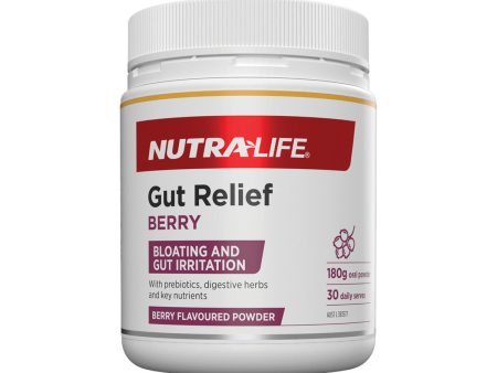 NutraLife Gut Relief Berry Oral Powder 180g Online now