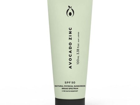 Avocado Zinc SPF50 Natural Physical Sunscreen 100ml For Discount