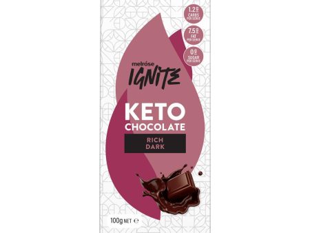 Melrose Ignite Keto Rich Dark Chocolate 100g x 12 on Sale