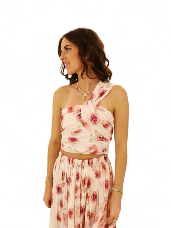 La Jolla One Shoulder Floral Top on Sale