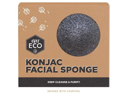 Ever Eco Konjac Facial Sponge Charcoal 1 Supply