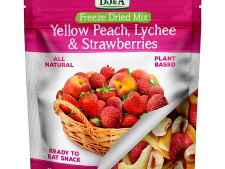 DJ&A Freeze Dried Yellow Peach, Lychee & Strawberries 10x35g Online Hot Sale