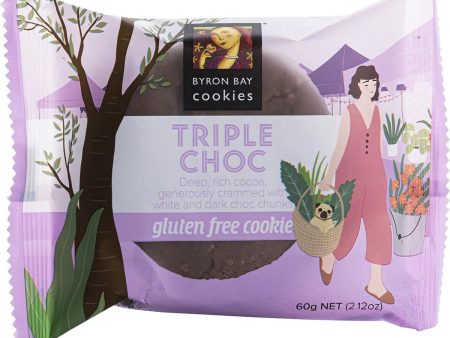 Byron Bay Cookies Gluten Free Cookies Triple Choc 60g x 12 Cheap