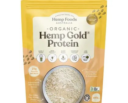 Hemp Foods Australia  Organic Hemp Gold Protein Contains Omega 3, 6 & 9 450g Online now