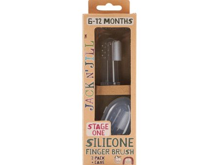 Jack N  Jill Silicone Finger Brush Stage One (6-12 months) x 2 Pack Online now