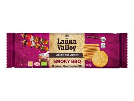 Lanna Valley Organic Rice Crackers - Smoky BBQ 100g Online now