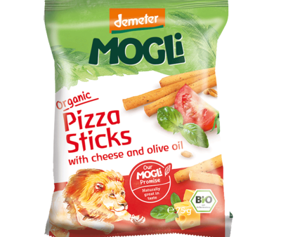 Mogli Organic Pizza Sticks with Cheese and Olive Oil 75g x 12 packs For Discount