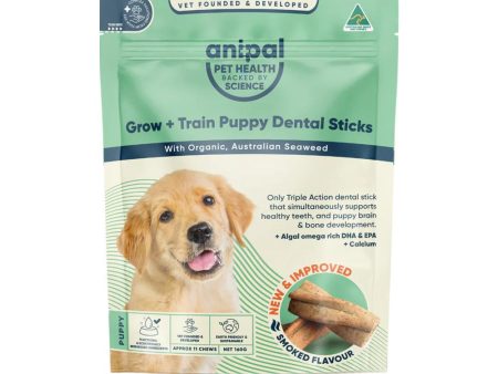 Anipal Grow + Train Puppy Dental Sticks Smoked Flavour 160g For Discount