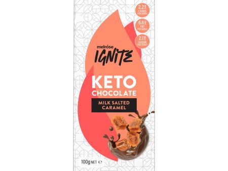 Melrose Ignite Keto Salted Caramel Milk Chocolate 100g x 12 For Discount