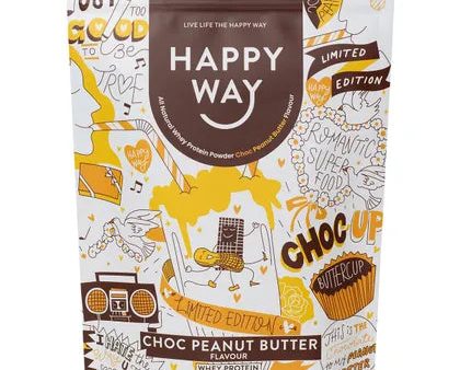 Happy Way Whey Protein Powder Choc Peanut Butter 500g Supply