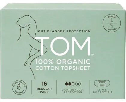 TOM Organic Pads Light Bladder Protection Regular 4x16pk For Cheap