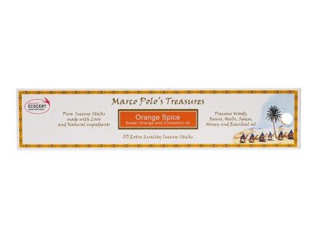 Marco Polo s Treasures Incense Sticks Orange Spice - 10 Pack Online now