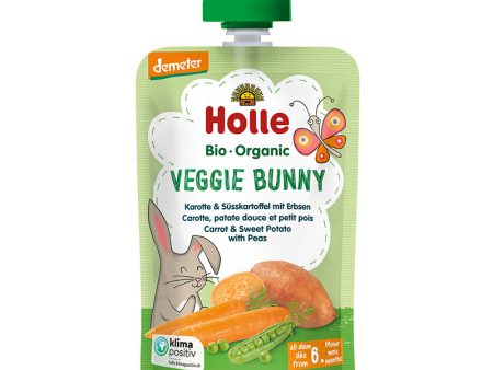 Holle Organic Veggie Bunny Pouch - Carrot & Sweet Potato with Peas 100g x 12 Online