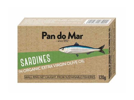 Pan do Mar Little Sardines in Organic Olive Oil 120g Online now