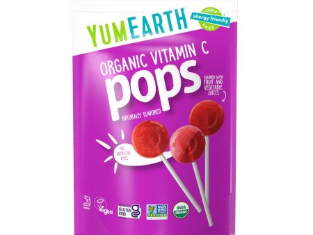 Yum Earth Organic Vitamin C Pops Lollipops 87g x 6 Discount