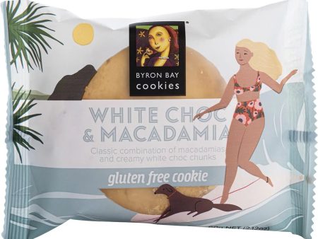 Byron Bay Cookies Gluten Free Cookies White Choc Macadamia 60g x 12 on Sale