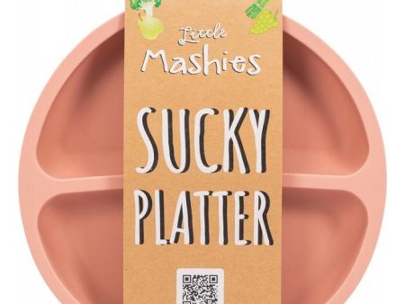 Little Mashies Silicone Sucky Platter Plate - Blush Pink Discount