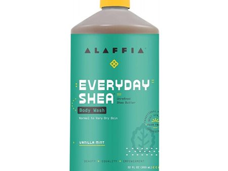 Alaffia Everyday Shea Vanilla Mint Body Wash 950ml For Cheap