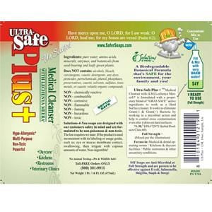 Safer Soaps Ultra Safe Plus Medical Cleanser Concentrate, Unscented - 1 quart For Sale