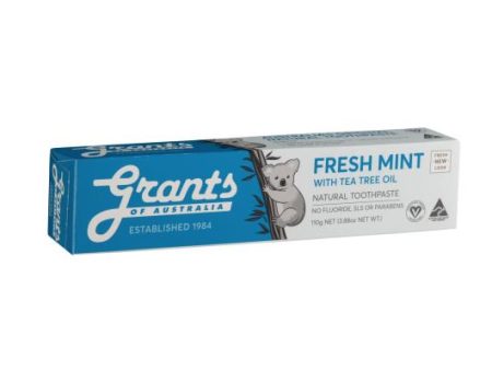 Grants Of Australia Toothpaste Fresh Mint with Tea Tree Oil 110g Online now