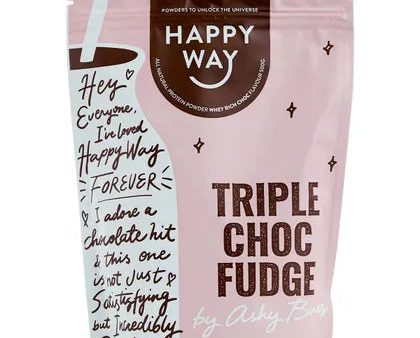 Happy Way Ashy Bines Whey Protein Powder Triple Choc Fudge 500g Online