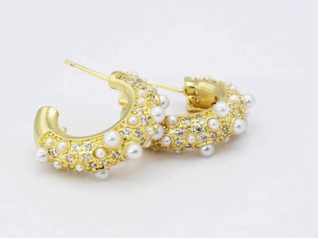 Gold and Crystal Hoop Online Sale