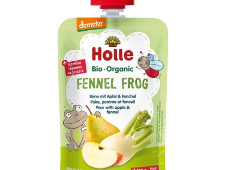 Holle Organic Fennel Frog Pouch - Pear with Apple & Fennel 100g x 12 Online