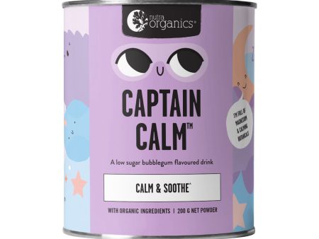 Nutra Organics Organic Captain Calm (Calm & Soothe) Bubblegum 200g For Discount