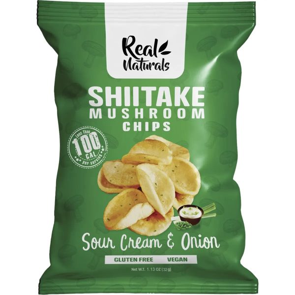 Real Naturals Shiitake Mushroom Chips Sour Cream & Onion 12x32g Online