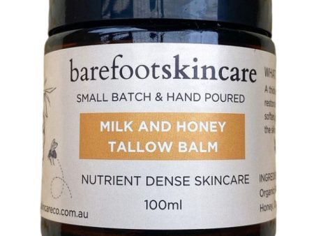 Barefoot Skincare Tallow Balm Milk & Honey 100ml Online Hot Sale