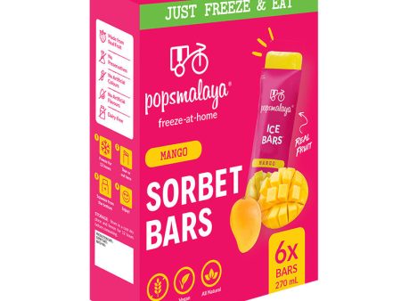 Pops Malaya Freeze-at-home Sorbet Bars - Mango 6x45ml Supply