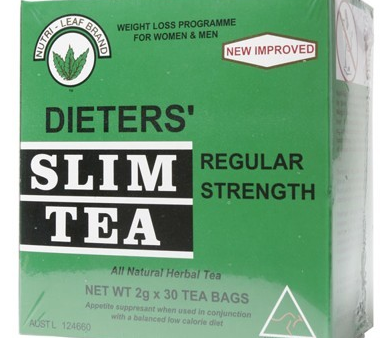 Nutri- Leaf Slim Tea Regular Strength 30 bags Supply